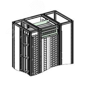 Барьер шинный горизонтальный SFM секционирование 2Б 600x400 (NSYHPF2B3M64)