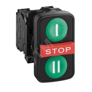 Кнопка 22мм тройная с маркировкой