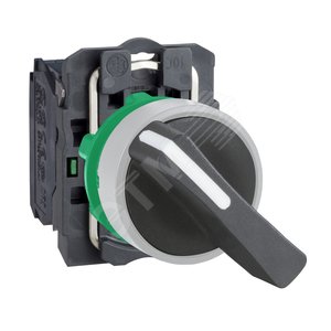 ПЕРЕКЛЮЧАТЕЛЬ 22ММ 2 ПОЗ. УДЛИНЕННАЯ РУЧКА, ЗАПОДЛИЦО, 1НО, ПЛАСТИК C1