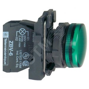 СИГН. ЛАМПА 22ММ 230-240В ЗЕЛЕНАЯ | XB5AVM3 | Schneider Electric - Schneider Electric
