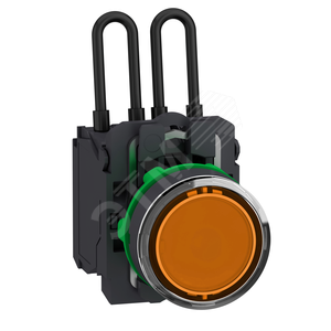 КН.С ПОДС.,С ЛАМПОЙ ТЕСТ, 24В, ОРАНЖ.ПЛ