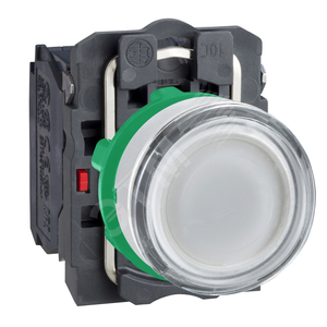 КНОПКА 22ММ 24В БЕЛАЯ С ПОДСВЕТКОЙ, ЗАПОДЛИЦО, ПЛАСТИК C1