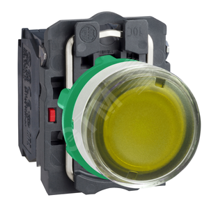 КНОПКА 22ММ 24В ЖЕЛТАЯ С ПОДСВЕТКОЙ, ЗАПОДЛИЦО, ПЛАСТИК C1