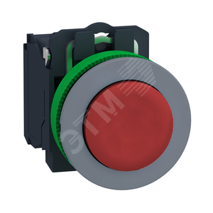 КНОПКА 22ММ КРАСНАЯ С ВОЗВРАТОМ, ЗАПОДЛИЦО, 1НЗ, ПЛАСТИК C0