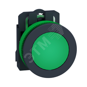 СИГН. ЛАМПА 22ММ 48-120В ЗЕЛЕНАЯ, ЗАПОДЛИЦО, ПЛАСТИК