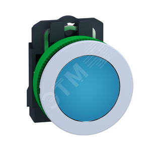 СИГН. ЛАМПА 22ММ 230-240В СИНЯЯ, ЗАПОДЛИЦО, ПЛАСТИК C1