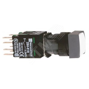 КНОПКА 16ММ БЕЛАЯ XB6CA11B | XB6CA11B | Schneider Electric