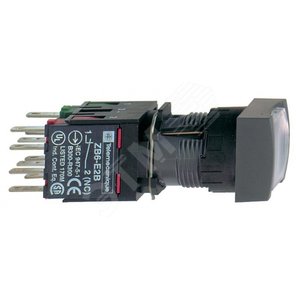 КНОПКА 16ММ 12-24В БЕЛАЯ КВ. С ПОДСВ. XB6CW1B1B | XB6CW1B1B | Schneider Electric