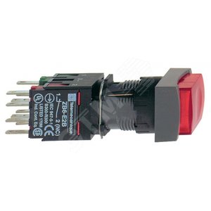 Кнопка 16мм 12-24В красная с подсветкой квадратная - Schneider Electric