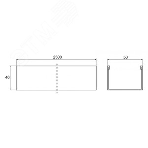 ЛОТОК ЛИСТОВОЙ B6 50Х40 L=2,5M ОЦИНК - фото 6