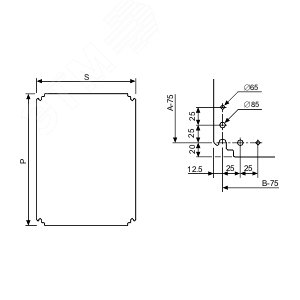Плата монтажная для навесных шкафов 500х400мм (полиэстер) 4