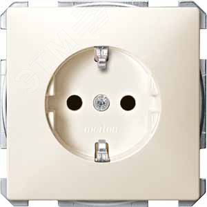 MERTEN Механизм розетки 16А с з/к с/ шт. беж. винт. зажимы QF SD | MTN2400-4044 | Schneider Electric 5