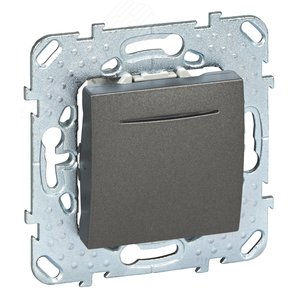 Unica TOP Графит Выключатель 1-клавишный кнопочный с/п | MGU5.206.12NZD | Schneider Electric - фото 2
