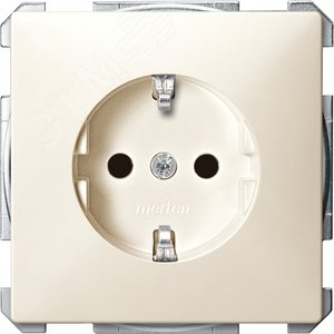 MERTEN Механизм розетки 16А с з/к с/ шт. беж. винт. зажимы QF SD | MTN2400-4044 | Schneider Electric 3