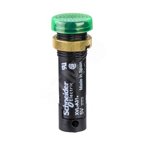 СИГНАЛЬНАЯ ЛАМПА, 12ММ, КРУГ., ЗЕЛЕНАЯ | XVLA313 | Schneider Electric