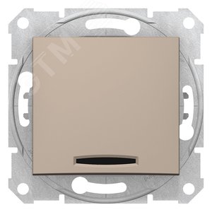 Sedna Выкл 1кл с подсв в рамку титан - Schneider Electric