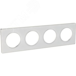 ODACE Рамка 4 поста прозрачный белый (S52P808R)