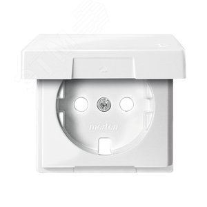 Центральная плата с крышкой для механизма розетки Schuko белый 3