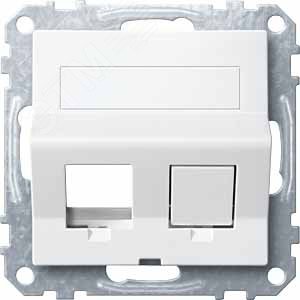 Плата наклонная для Keystone RJ45 белая (MTN4568-0319) - фото 4