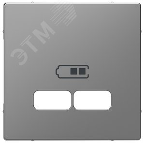Накладка центральная MERTEN D-Life для USB механизма 2.1А нержавеющая сталь (MTN4367-6036)