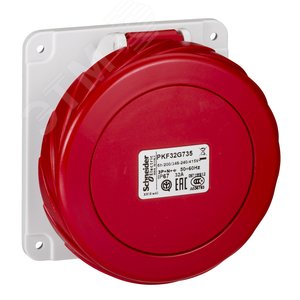 Розетка скрытая прямая 32А 3P+N+E IP67 380В винтовые зажимы - фото 3