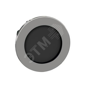 Головка кнопки 22мм, черная, с возвратом, заподлицо, утопленная, металл (ZB4FA26)