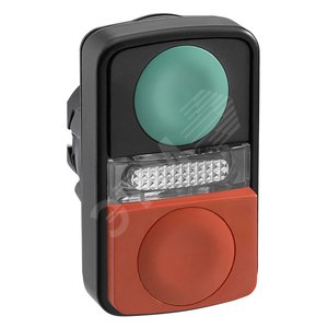 ГОЛОВКА КНОПКИ ДВОЙНАЯ БЕЗ МАРКИР + LED - Schneider Electric