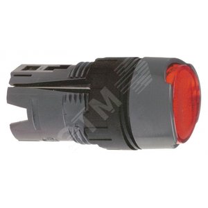 Кнопка круглая с подсветкой красная