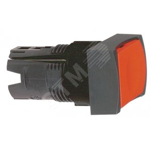 Кнопка плоская прямоугольная красная