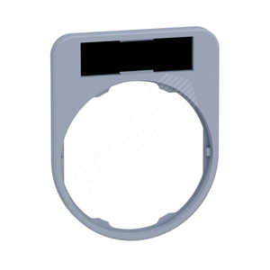 Держатель маркировки, черный/красный 30х40мм, заподлицо, пластик C1