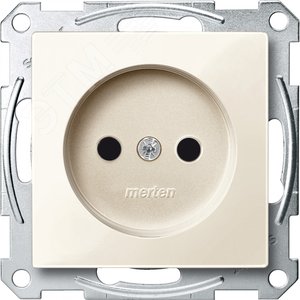 Механизм розетки без заземляющего контакта бежевыйЙ (MTN2000-0344) - фото 3