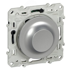 Светорегулятор ODACE LED поворотно-нажимной универсальный 4-400Вт алюминий (S53R512) - Schneider Electric