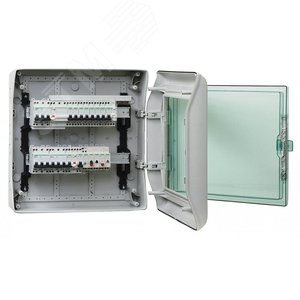 Щит распределительный навесной ЩРн-П-36 (2х18) IP65 пластиковый прозрачная дверь белый Kaedra 6