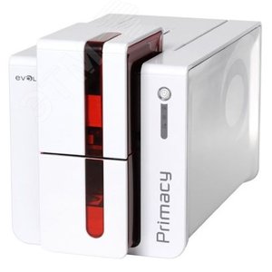 Принтер Primacy Duplex, USB и Ethernet, (цвет панели - красный), для двусторонней печати (PM1H0000RD) - Evolis