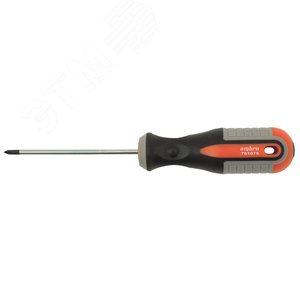 Отвертка стержневая крестовая ROUND GRIP, PH0x75 мм - OMBRA
