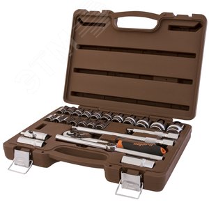 Набор головок торцевых с аксессуарами 1/2''DR, 8-32 мм, 25 предметов - OMBRA