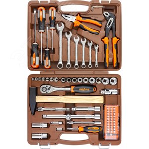 Набор инструмента универсальный 1/4'', 1/2''DR, 75 предметов - OMBRA