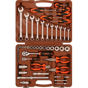 Набор инструмента универсальный 1/4'', 1/2''DR, 55 предметов - OMBRA