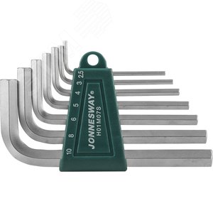 Комплект угловых шестиграников 2,5-10мм, 7 предметов S2 материал - JONNESWAY