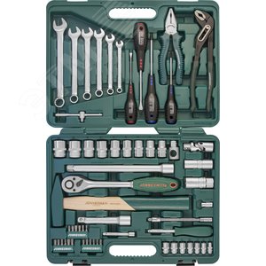 Набор инструмента универсальный 1/4'', 1/2''DR, 60 предметов - JONNESWAY