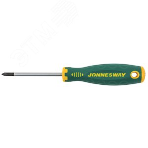 Отвертка стержневая POZIDRIV® ANTI-SLIP GRIP, PZ1x80 - JONNESWAY