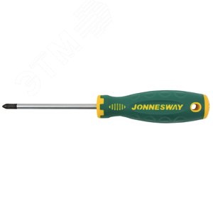 Отвертка стержневая POZIDRIV® ANTI-SLIP GRIP, PZ2x100 - JONNESWAY