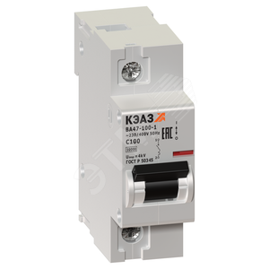 Выключатель автоматический однополюсный ВА47-100-1С25-УХЛ3 (233016)