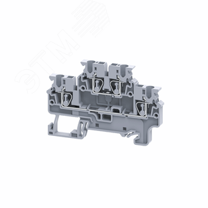 Клемма 2х-ярусная 2,5 кв.мм пружинная OptiClip CXDL-2,5-2L-I-серый - КЭАЗ Optima