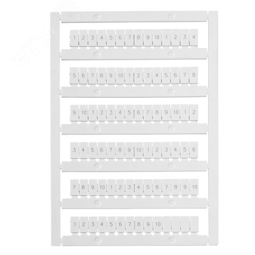 "Маркировка для клемм Ш=5 мм ""1-10"" (80 шт) OptiClip MC5/H/1-10" - фото 2