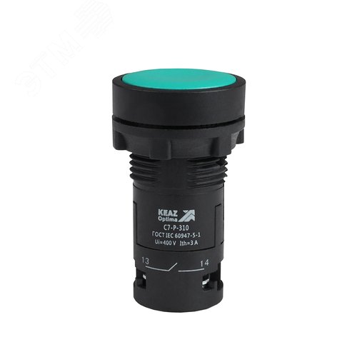 Кнопка OptiSignal Compact D22 C7-P-310 зеленая 1НО XB7NA31 - КЭАЗ Optima