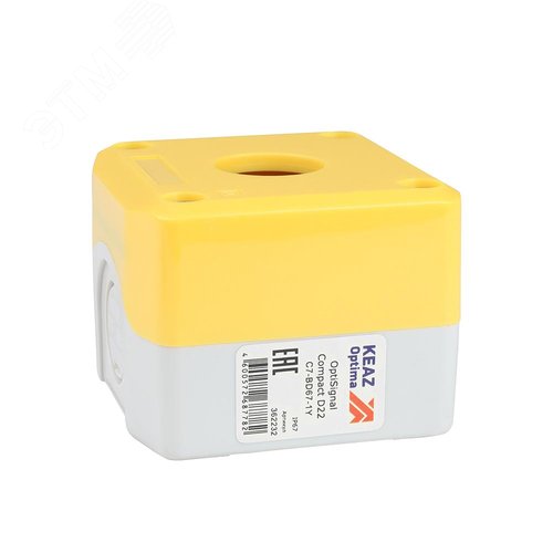 Корпус кнопочного поста OptiSignal Compact D22 C7-BD67-1Y желтый 1 отв. IP67 XALK01 - КЭАЗ Optima