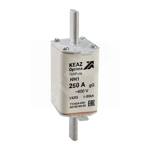 Вставка плавкая OptiFuse NH1 10А габарит 1 400AC УХЛ3 (144685) - КЭАЗ (Курский электроаппаратный завод)