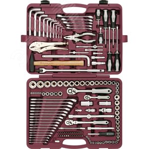 Набор инструмента универсальный 1/4‘‘, 3/8‘‘ и 1/2‘‘DR, 142 предмета (UTS0142) - Thorvik