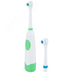 Зубная щётка HS-6005 с дополнительной насадкой, цвет зелёный - HomeStar